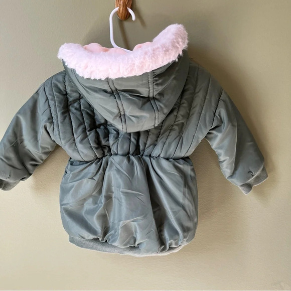 Baby girls winter coat, 12 months - Picture 4 of 6